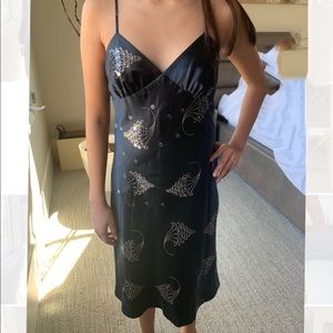 Black Laundry spaghetti strap silk dress